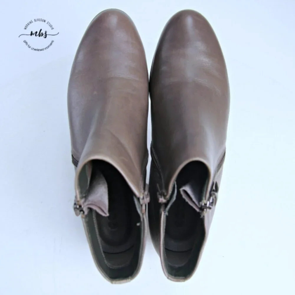 Ecco Touch 36 Leather Boots Tan Women EU 39 US 8‎ - 8.5